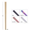 1 Pair Stainless Steel Tableware Colorful Length 23cm Reusable Chopsticks Dishware Wedding Party Festival Occasions Chinese Gift