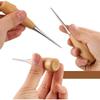 2pcs Leather Craft Awl Tools Leather Hole Punch Tool Sewing Punching Hole Maker Stitching Over Stitch Wood Handle