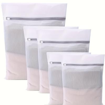 5pcs Mesh Laundry Bags for Delicate Clothes, Washing Machine Washable – Ideal for Underwear, Bras, Socks, and Travel Storage