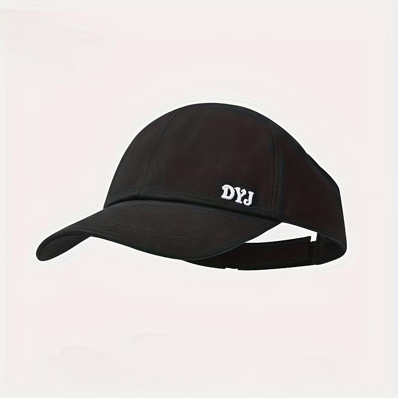 

Женская бейсбольная шляпа с длинными полями, защита лица, вышивка букв, пустой верх, закрепите ленту, солнцезащитный крем, регулируемый сплошной цвет, спортивная фуражка, головные уборы чёрный