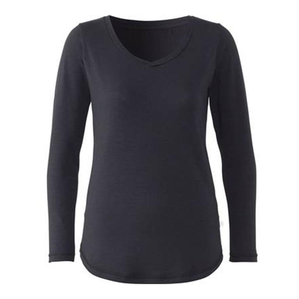 C3fit Training Repose Round Neck Long Sleeve Size Size 3FW76304 Shirt, Women's, K, Black, L,
