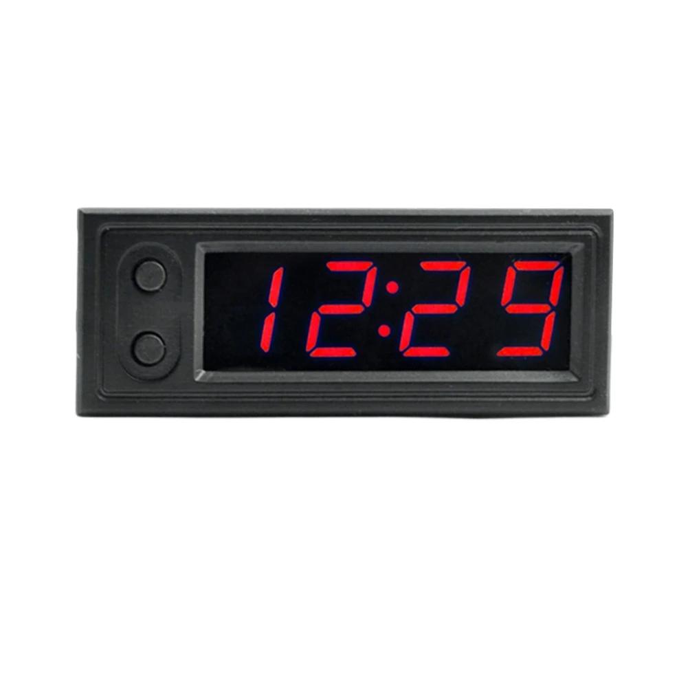 3 In 1 Car Temperature Clock High Precision Electronic Clock Voltmeter LED Display Electric Voltage Meter Automobile Accessories