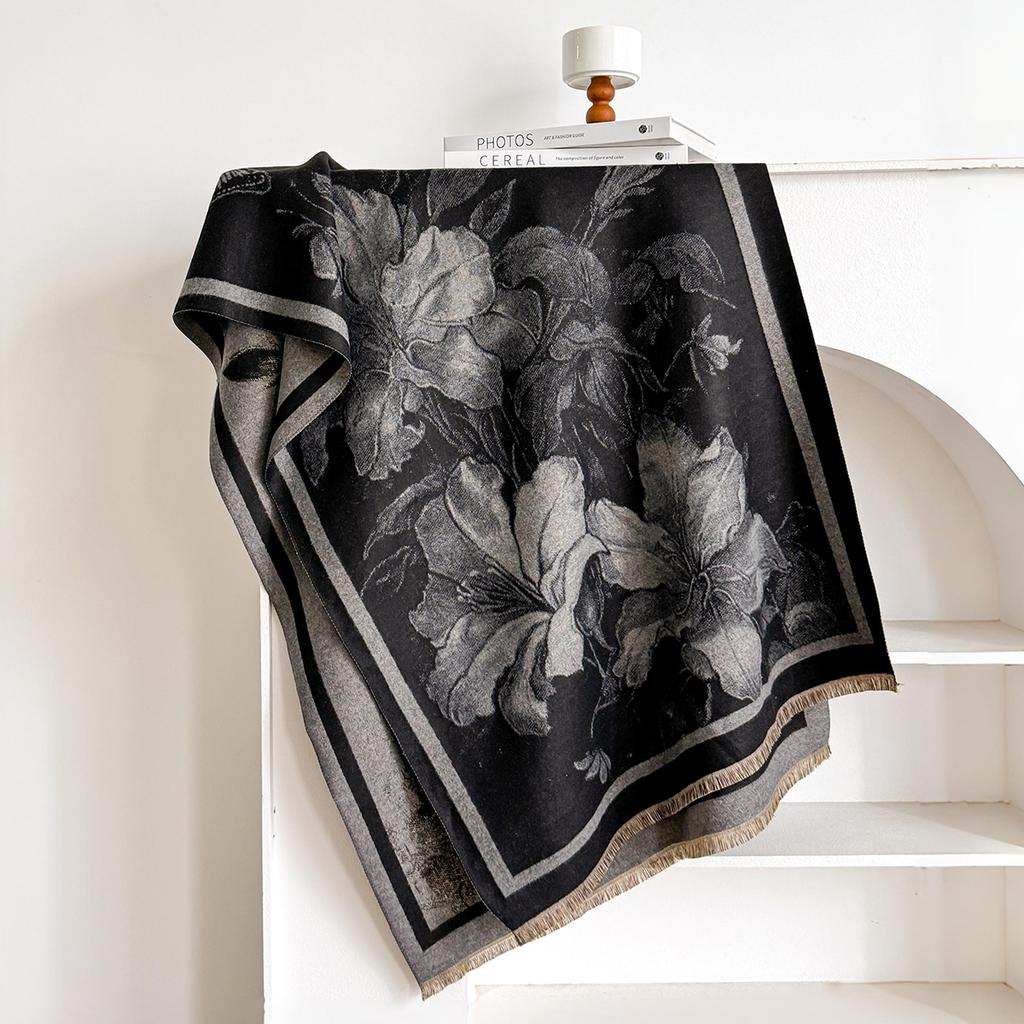 Luxury Winter Scarf Women Cashmere Warm Pashmina  Female Shawls Wraps Thick Soft Bufanda Poncho Scarves Hijab