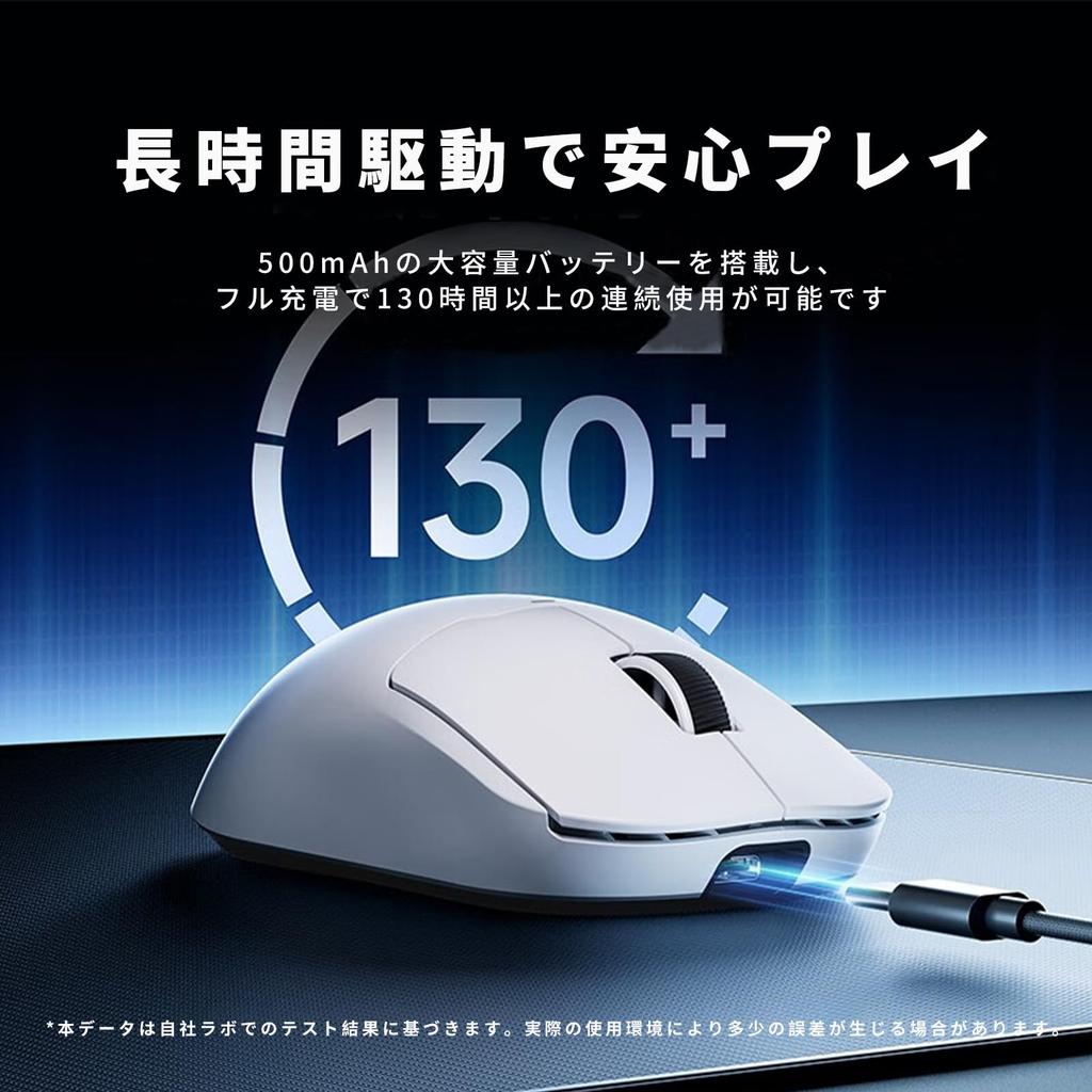 OUSEITECH x MCHOSE A5 V2 Ultra Gaming Lightweight Compatible with 8K Wired and 4K 650IPS 50G Ergonomic Pixart PAW3395 TTC Gold 500mAh Low Glass