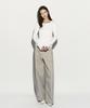 RE RHEE Belted Straight Leg Trouser Ash Gray