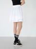 Nitina Shiny Double Flare Skirt Wh