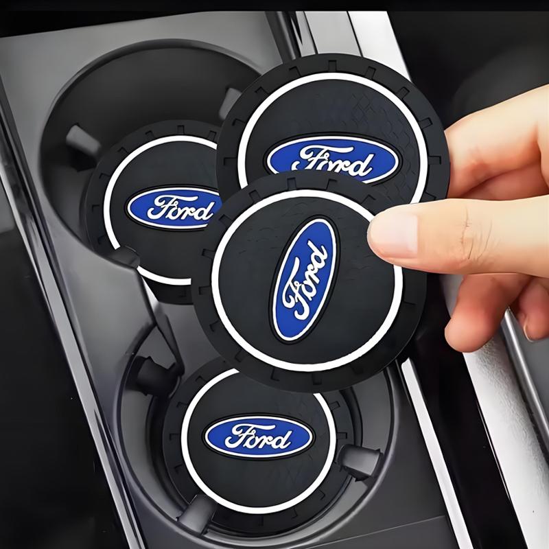 Car Water Coasters Non-slip Water Cup Anti Slip Mat or Ford Focus Mk2 Mk3 Fiesta Ranger Mondeo S-MAX Kuga Interior Car Accessory