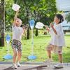 47In Rechargeable Automatic Bubble Stand Machine, Tall Outdoor Standing Bubble Maker with Lights, Kids Party Toy Birthday Gift