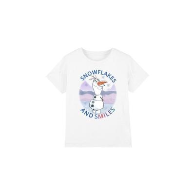 Childrens/Kids Olaf Snowflakes And Smiles T-Shirt