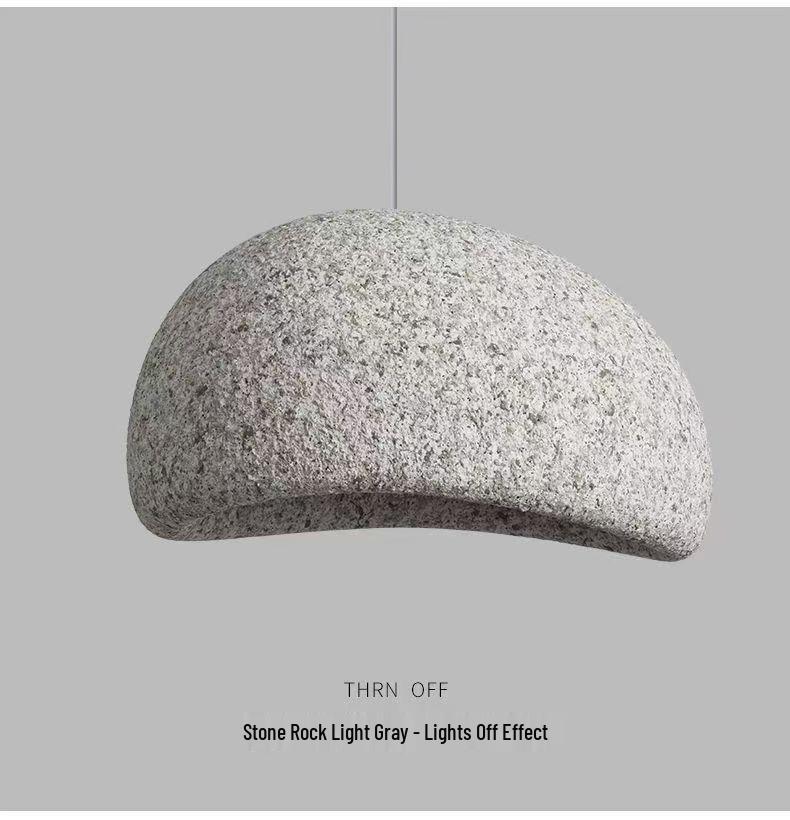 Wabi-Sabi Rock Grey Pendant Light for Dining, Living, Hotel, Villa, Bar, and High Ceilings