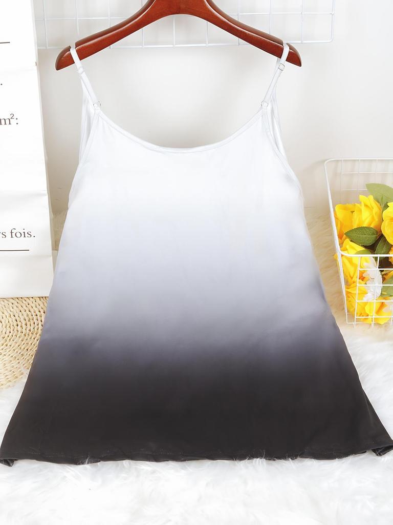 2026 Plus Size Sleeveless Pleated Camisole for Women - Solid Color
