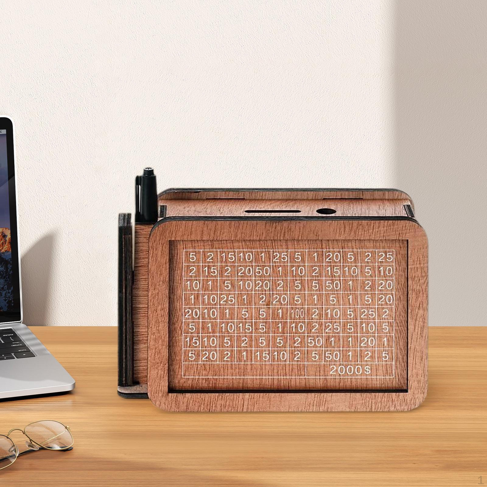 

Деревянная копилка для денег для всех возрастов, домашний декор, идеальный подарок, копилка со счетчиком сбережений For 2000 Dollar