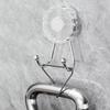 2Pcs Double Hook Wall Hooks No Punching Towel Hook Suction Cup Strong Load Bearing Hanger Waterproof Rustproof Adjustable Hanging Hook for Bathroom