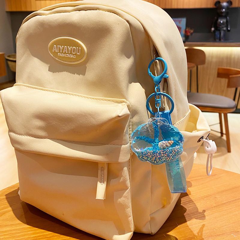 Adorable Starfish Seashell Floating Bottle Keychain For Gifts And Decorations