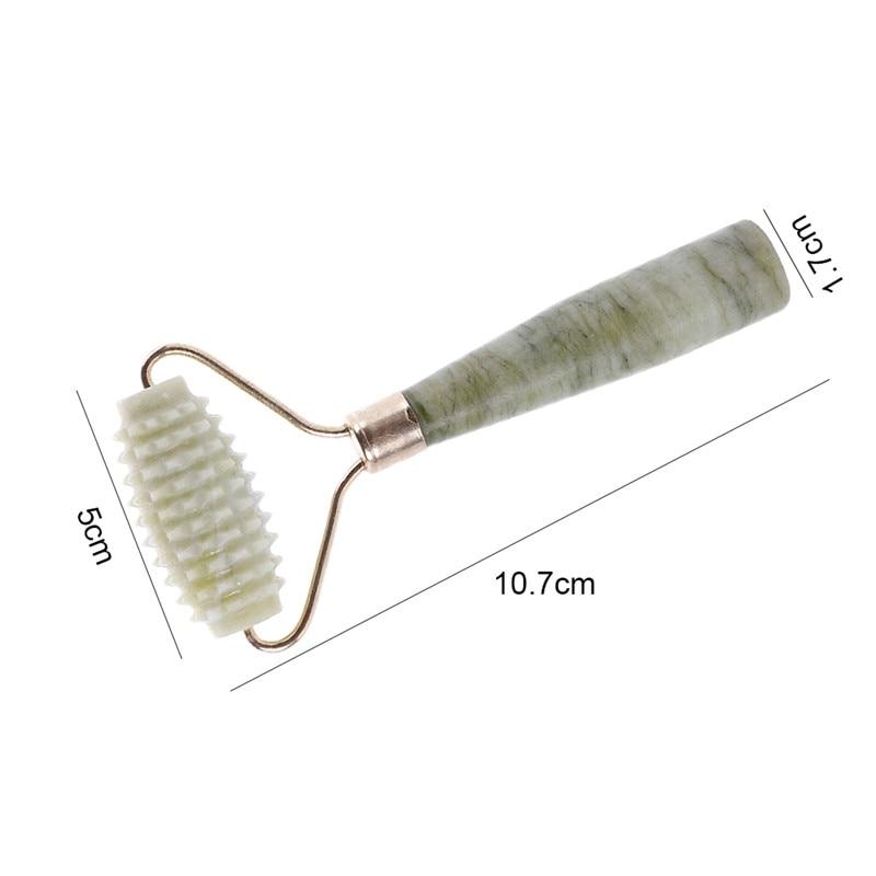2 Stück Natürlicher Jade Massage Roller Gesichtsroller Facelifting Anti-Falten Gesichtsentspannung Lifting Schlankheitsrad Beauty-Stick