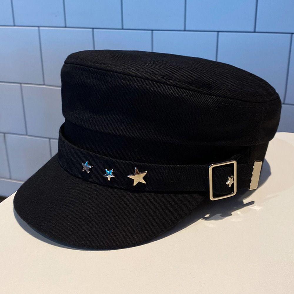 Women Cotton Navy Style Newsboy Cap Beret Hat Octagonal Cap Painter Hat