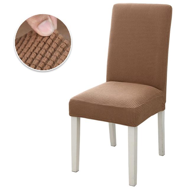 

Jacquard Dining Seating Cover Stretch Anti -Dirty Chair Covers For Wedding Hotel Banquet Room Elastic Seat Slipcover 1 2 3 4pcs for Home 1 PC