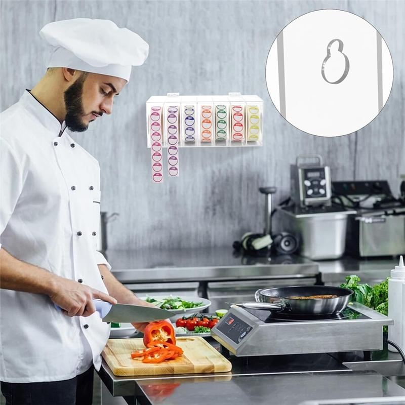 

2025 Trend Acrylic Day Of The Week Covered Label Dispenser 7-Slot Dispenser Day Of The Wall Mount Sticker Roll Dispenser (No Lab прозорий