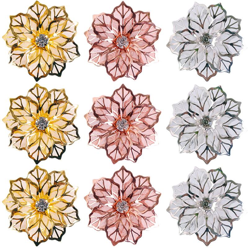 

Metal Napkin Ring, New Napkin Buckle, Hotel Restaurant, Napkin Ring, Hollow Out, Flower Napkin Ring