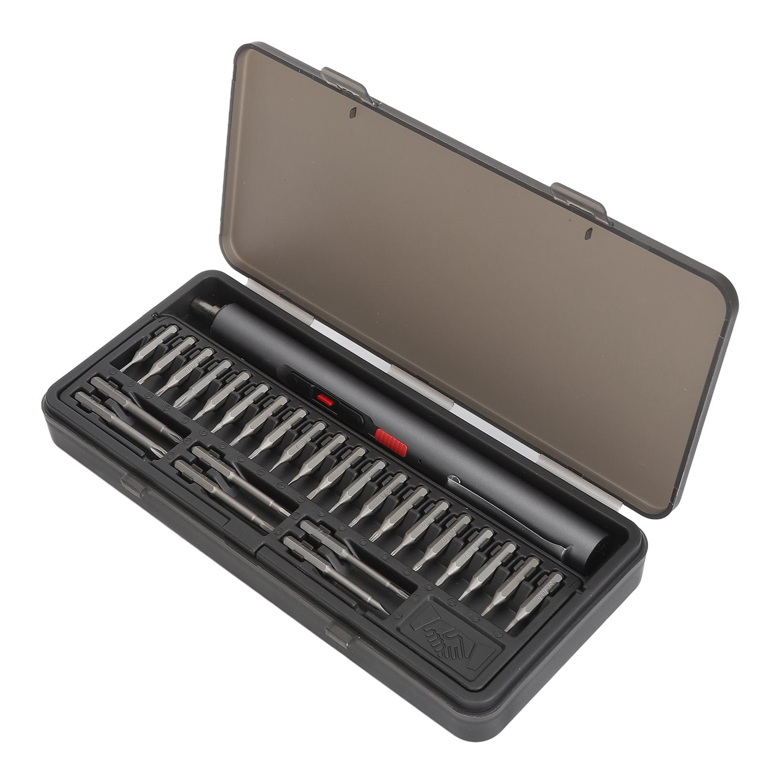 

Electric Screwdriver Large Torsion High Accuracy Strong Magnetic Mini Screwdriver with 26 Bits for Watch Camera