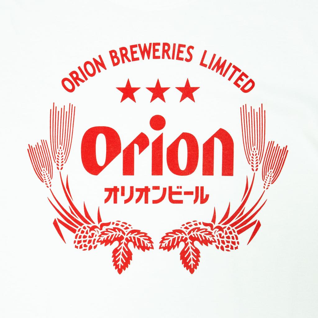 Orion Bier Baumwoll-T-Shirt, Weiß und Schwarz, mit Tassen-Logo, Okinawa, Unisex, Lokales Design, Orion T-Shirt (XL, Weiß)