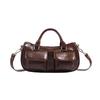 2025 New Women's Bag Bowling Bag Multi-Pocket Boston Bag Vintage High-End Handbag Shoulder Crossbody Bag