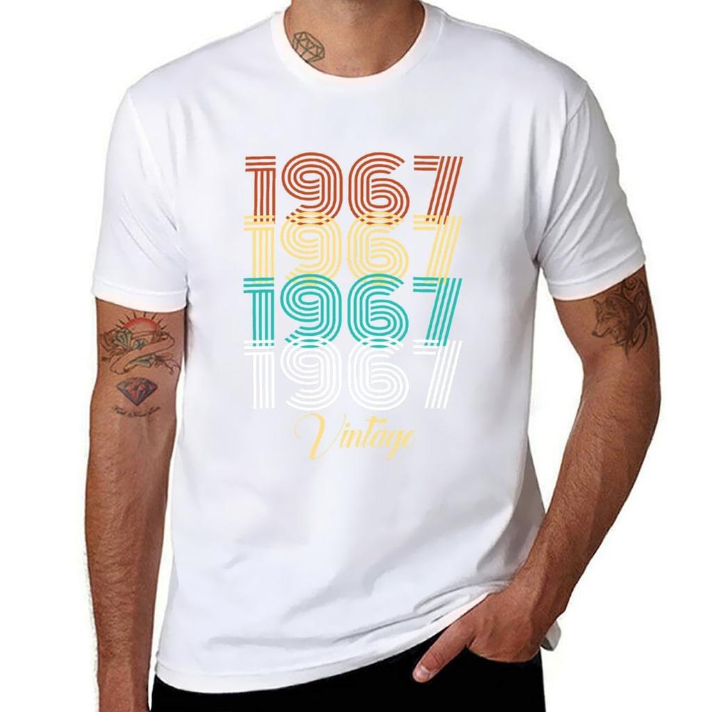 Retro 1967 Vintage Geburtstag Geburtsjahr Geburtstagsgeschenk T-Shirt Shirts Tops Oversize-T-Shirts Mann Herren-T-Shirts