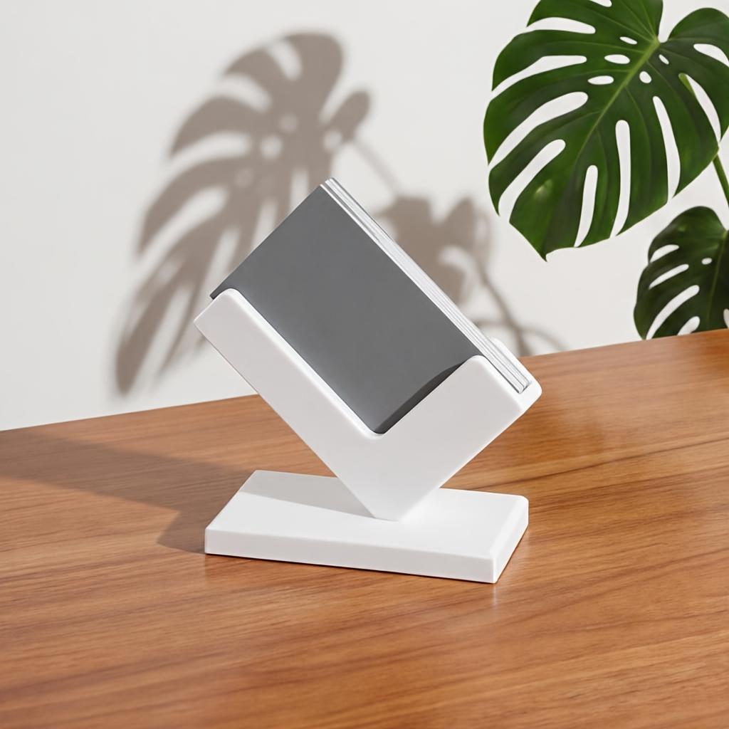 1pc Industrial Style Business Card Holder, Desktop Card Display Stand with Simple Design for Office and Workbench Organization
