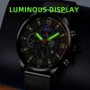 Men'S Watch Stainless Steel Mesh Strap Date Luminous Quartz Watch