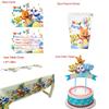 Word Party Theme Party Supplies Set With Colorful Plates Cups And Happy Birthday Banner For Kids Celebrations