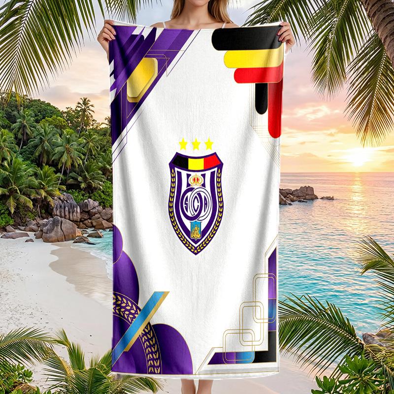 Anderlecht FC Druck Schnelltrocknendes Strandtuch Mikrofaser Saugfähig Tragbares Reise-Schwimmtuch