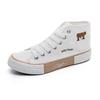 Autumn high-top pocket bear canvas shoes women's side trade cloth shoes rubber shoes casual student shoes board shoes
