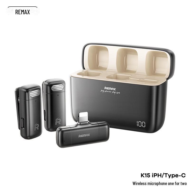 REMAX Dual Wireless HD Radio Microphone with Collar Clip