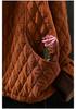 Chaqueta de Algodón con Capucha Acolchada de Diamantes para Mujer - Petite, Holgada, Informal, Ligera, Tendencia Invierno 2025