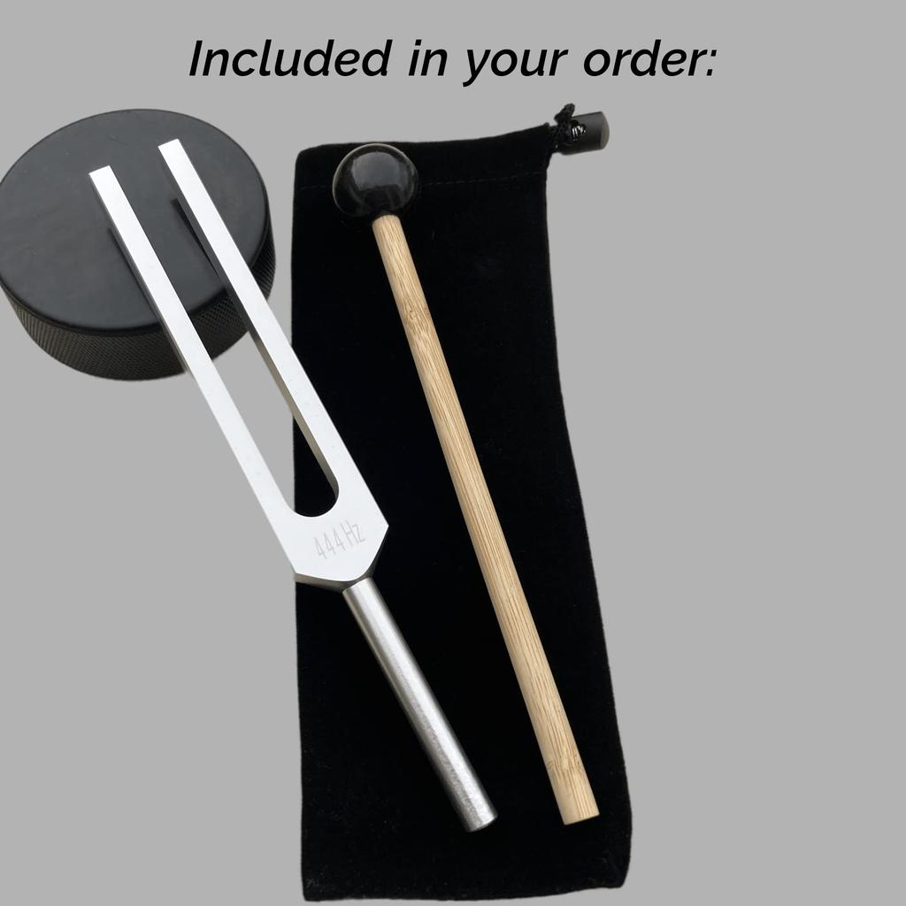 ARCHETYPE BRANDS 444Hz Tuning Fork for Sound Healing and Meditation with Hockey Puck Activator