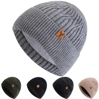 Nuovo Stile Unisex Cappello Invernale Fodera in Pelliccia di Peluche Caldo Berretto Elegante Morbido Berretto per Uomo Donna Outdoor Sci Sport Cappello Lavorato a Maglia