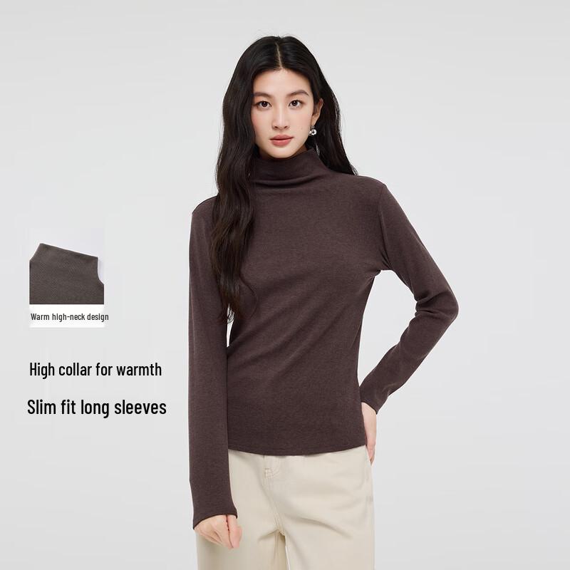 FivePlus Women's High-Neck Knitted Long Sleeve Top
