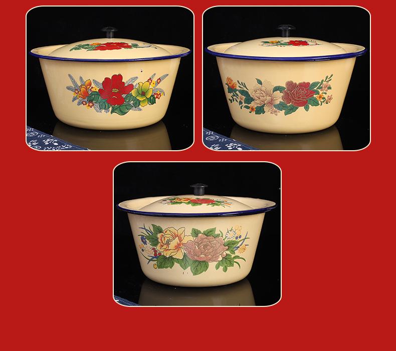 Vintage Yellow Enamel Wash Basin - Nostalgic Retro Soup Bowl