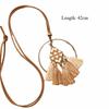 Elegante Boho Lange Halskette Damen Mode Brauner Anhänger Halsketten Retro Pullover Kette Schmuck