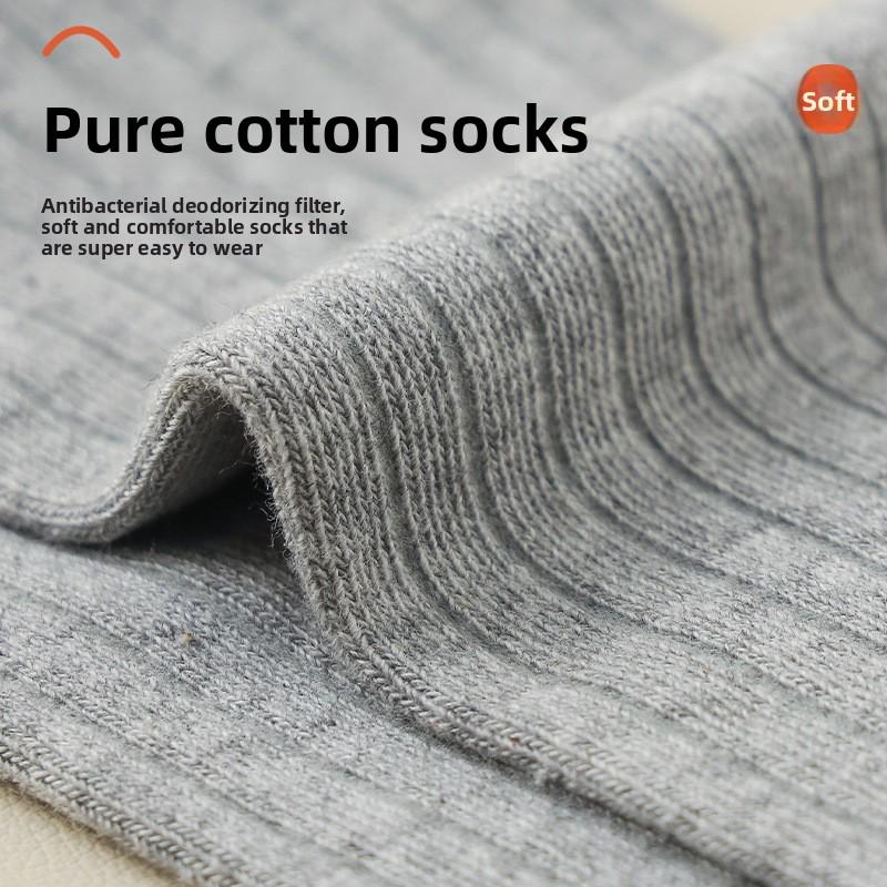 Women's Boneless Pile-up Socks, Spring and Autumn Lolita Mid-calf Socks, Women's Small White Socks