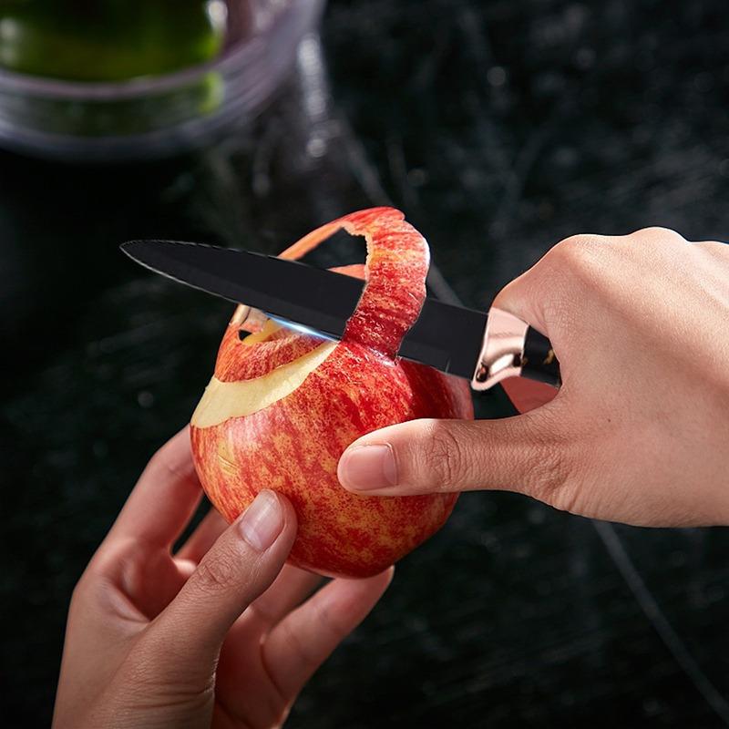 7PCS Stainless Steel Utility Knife Chef Knife Kitchen Knife Multi-tool Knife Stand Kitchen Scissors Fruit Knife Bread Knife Cooking Tool Set