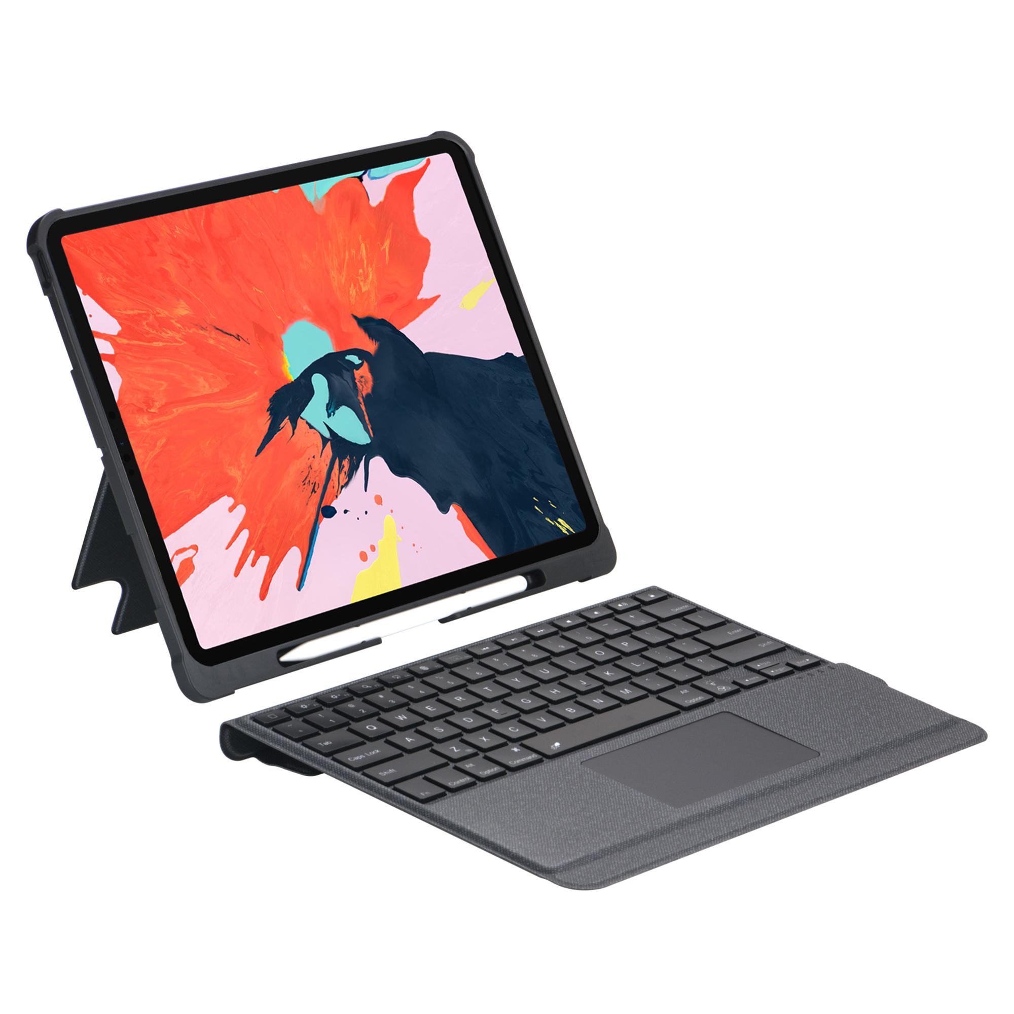 

T5309D-3 For iPad Air 13 (2025)/(2024)/Pro 12.9 (2022)/(2021)/(2020) Keyboard Leather Case Stand with Backlight A