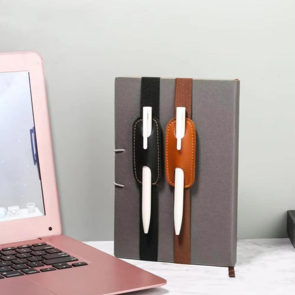 6 Stück Verstellbare Riemen Elastisches Band Stifthalter Bunter Stiftclip für Notizbuch Outdoor