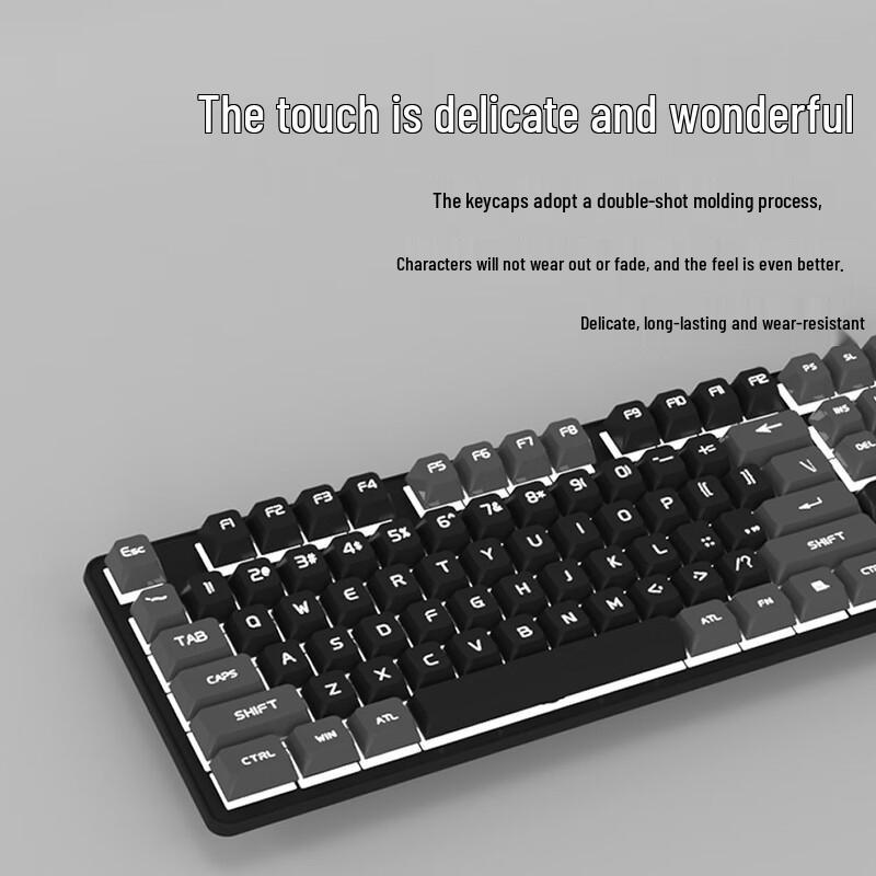 Youshi White-Blue Two-Tone Wired Custom Mechanical Keyboard