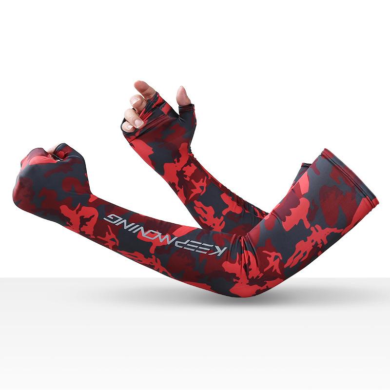 Cycling Arm Sleeves Spring Summer Reflective Men Women UV Protection Driving Fishing Arm Cover Travel Shopping Cooling Sleeves L