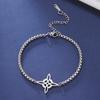 Cazador Hexenknoten Armband für Damen Edelstahl Wicca Kasten Kette Armbänder Amulett Hexerei Schmuck Muttertag Geschenk