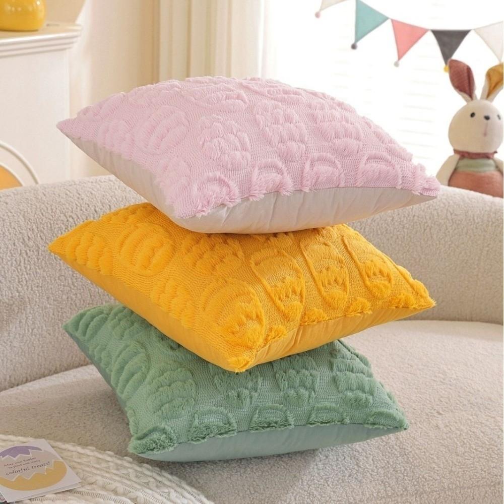 Egg Pattern Easter Pillow Cover Super Soft Wear-resistant Pillow Case Comfortable Thicken Decorative Pillowslip Car Cushion