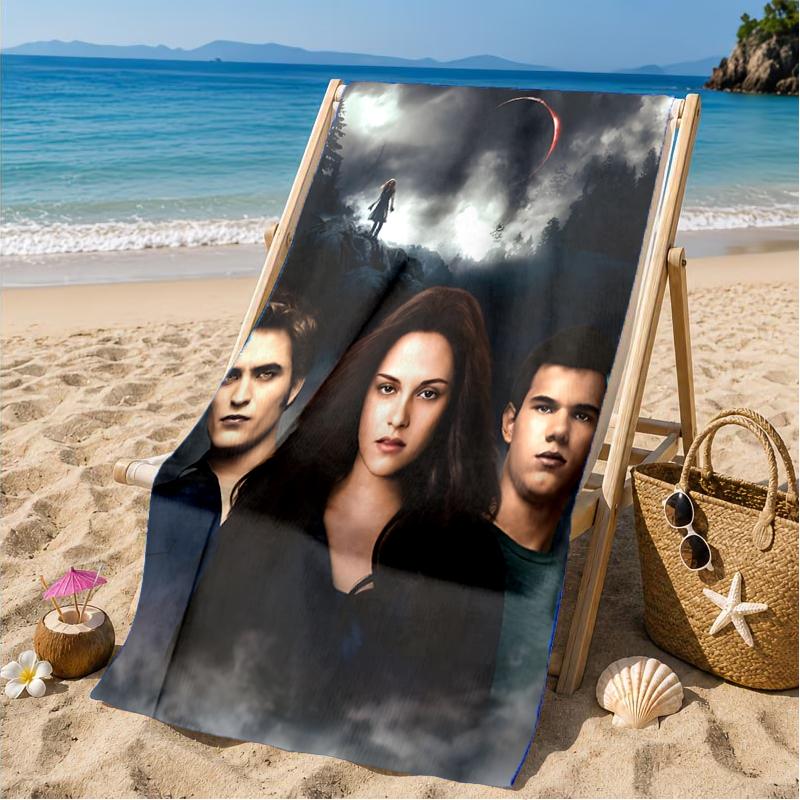 Vampir Saga Romanze Strandtuch, Mikrofaser Strandtuch, Perfekt für Pool, Strand, Reisen, Heimdekoration Strandparty Fan Geschenke