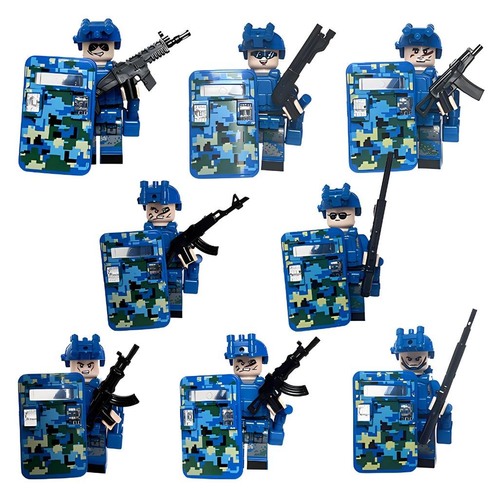 Păpuși umanoide, blocuri de construcție soldați, mini păpuși, ornamente mici, personaje de desene animate, cadouri de sărbători pentru băieți și fete