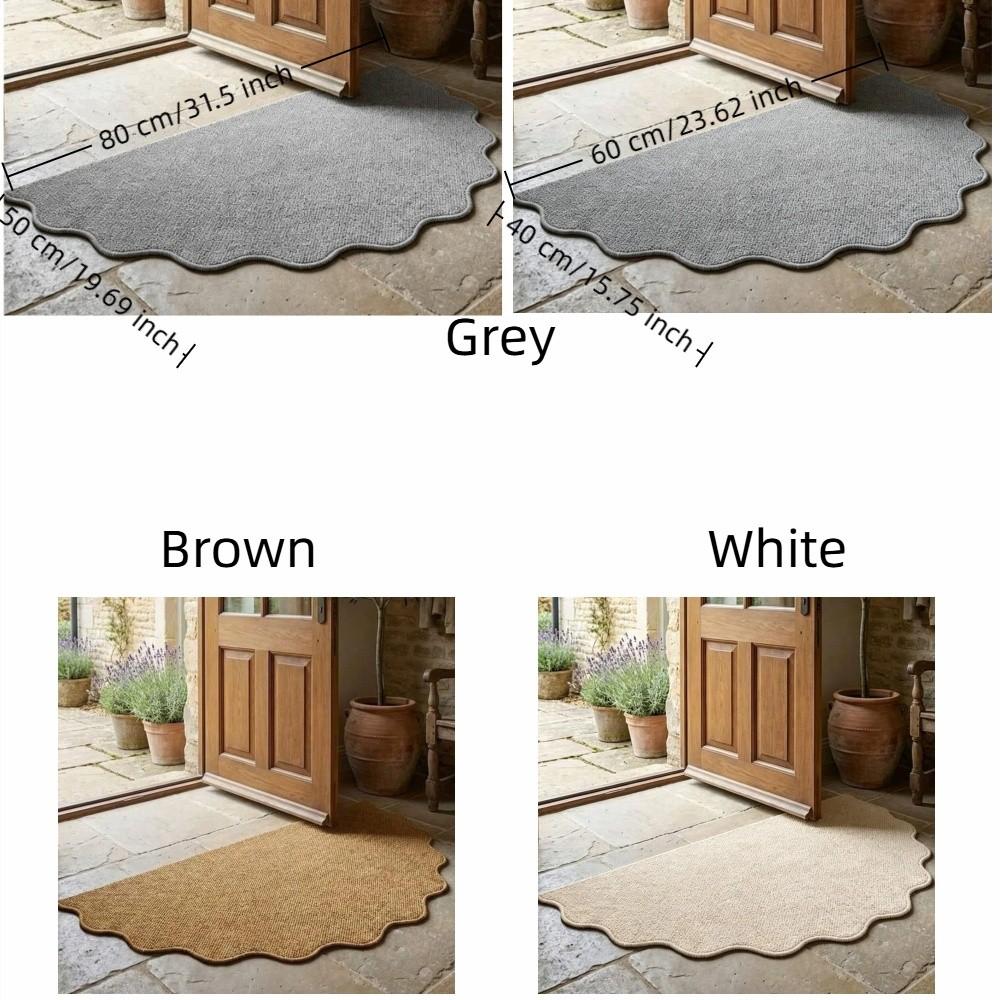 Non-Slip Entrance Door Mat Irregular Welcome Mat Modern Home Decor Dirt Trapping Mat Front Door